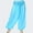 Blue, variant on SNKSDGM Women's Plus Women's Pants with Pockets under 20 Cargo Pants Women Stretchy Tall Women's Stylish Belly Dance Pants Chiffon Split Wide Leg Dance Pants Sequined Pants