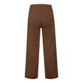 thumbnail image 3 of iHPH7 Wide Leg Pants Woman Gaucho Pants for Women Lounge Pants Women Fall Clothes Travel Pants Women Lounge Wear for Women Trousers Pants for Women Brown L, 3 of 3