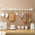 thumbnail image 3 of Utensil Rack Wall Mounted Punch Free Movable Hooks Load-bearing Kitchen Utensil Hanger Holder Rack, 3 of 3