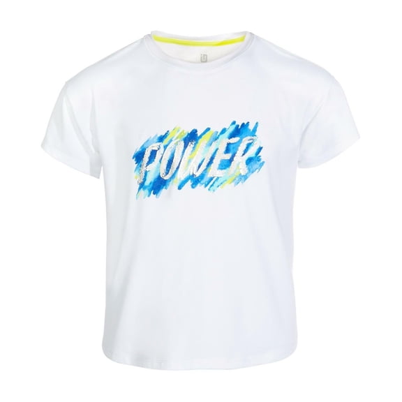 ID Ideology Big Girls Power Flex Stretch Graphic T-Shirt, Created for Macy's - Bright White