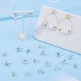 thumbnail image 5 of Bowknot Shape Brass Earring Hooks Bowknot Ear Wire with Brass Jump Rings Platinum & Golden 22 Gauge 16x15mm Hole: 2mm Pin: 0.6mm, 5 of 6