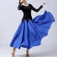 thumbnail image 5 of Long Sleeve Long Lace Velvet Modern Dance Practice Performance Dress Outfit Adults, 5 of 8