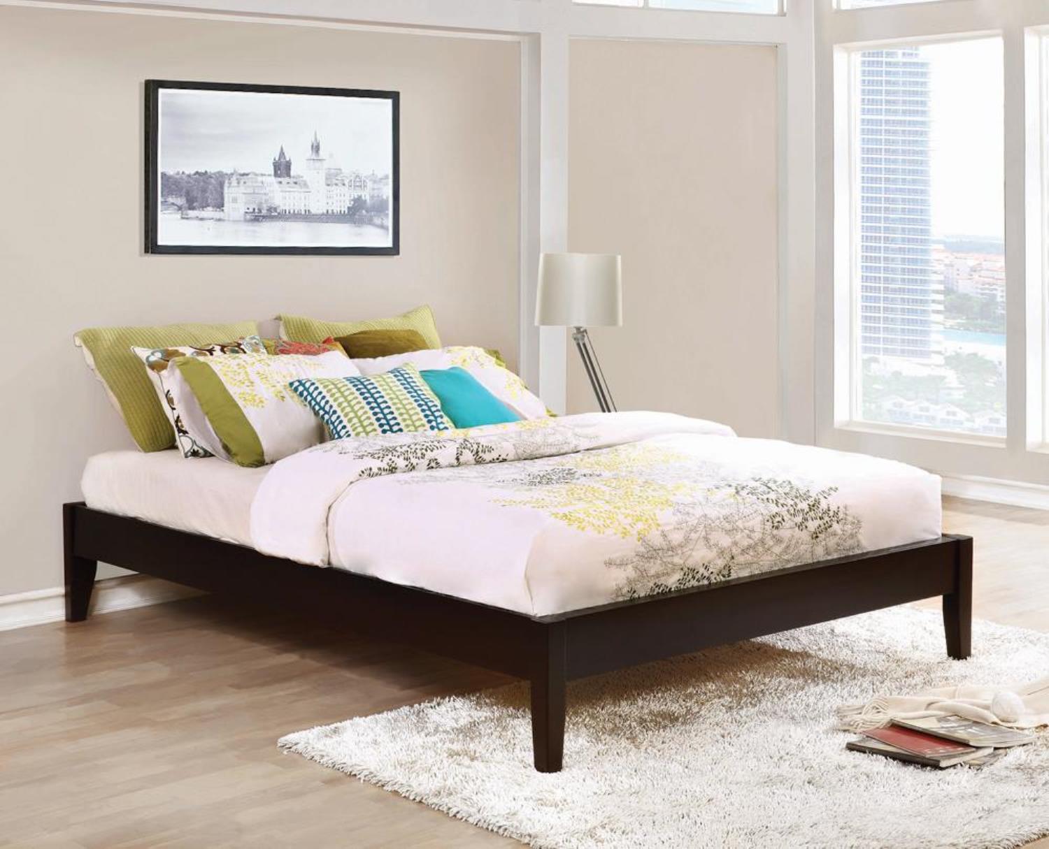 Platform Bed, Queen Bed, Cappuccino