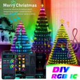 thumbnail image 2 of Luces LED Multicolor para decoración de árbol de Navidad, cadena de estrella, cascada, hadas, aplicación de Navidad, Bluetooth, hogar, patio, vacaciones, 2 of 4