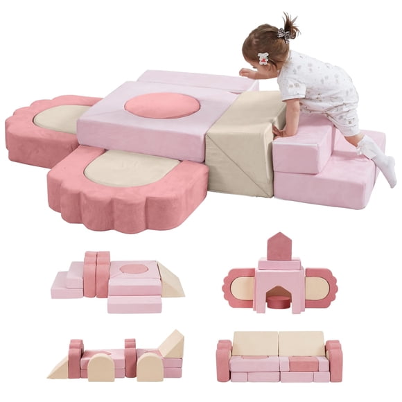 Bloques de escalada de espuma MOOZHEALTH para niños de 1 a 3 años, 13 unidades