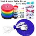 thumbnail image 2 of 5M Hook Loop Cable Ties Reusable Fastening Tape Straps Cable Management Ties Cable Straps Adjustable Cord Ties Cord Organizer Green 5Meter-Length Width 15mm, 2 of 6