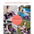 thumbnail image 7 of Purple Stripe Yoga Towel for Hot Yoga Non Slip, Black Grey White Gradient Striped Geometric Yoga Mat Towel Absorbent Yoga Sweat Towels Microfiber Hot Yoga Blanket for Bikram Pilates 26"x70", 7 of 7