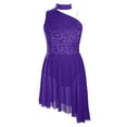 thumbnail image 3 of Rswnyirn Robe de Danse Contemporaine Moderne Sans Manches pour Filles, Jupe de Ballet, Justaucorps, Violet 10, 3 of 5