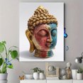 thumbnail image 4 of Buddha Head Sculpture Canvas Wall Art，Zen Garden Decor for Living Room Bedroom Yoga Studio, 4 of 8