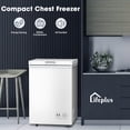thumbnail image 6 of LifePlus Chest Freezer 3.5 Cu.ft. Deep Freezer Compact Water Cooler for Apartment Home, White, 6 of 8