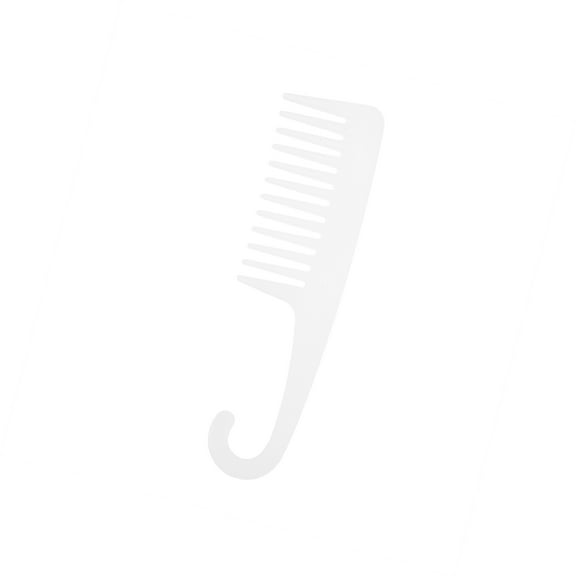 Vocoste 1 Pc Translucent Large Bend Wide Tooth Comb for Curly Thin Hair Plastic White