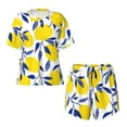 thumbnail image 4 of Picia Tropical Lemon Pajamas Sets for Women Soft Short-Sleeved Pjs with Lounge Shorts Two Piece Sleepwear-XX-Large, 4 of 9