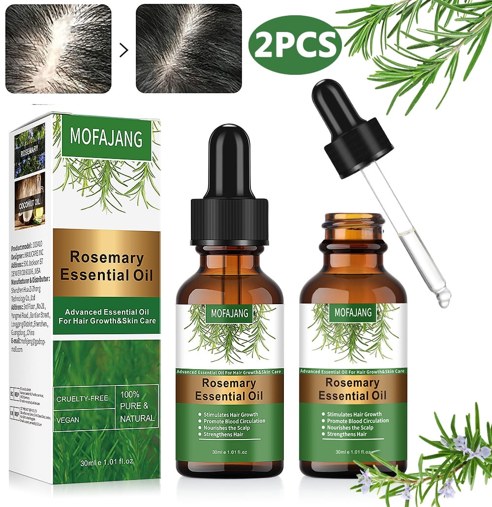 2Pcs Rosemary Hair Strengthening Oil for Hair Loss Regrowth Treatment