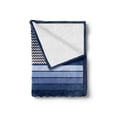 thumbnail image 2 of Letter M Throw Blanket, Gradient Colors and Curvy Leafs Stylish ABC with Abstract and Modern Art, Flannel Fleece Accent Piece Soft Couch Cover for Adults, 50" x 60", Night Blue Eggshell, by Ambesonne, 2 of 4