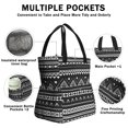 thumbnail image 3 of Boho Bohemia Geometric Line Art Drawstring Lunch Bag Women - Drawstring Lunch Bag Insulated for Work Office - Stain-Resistant Large Lunchbags for Women with Multi-Pockets, 3 of 6