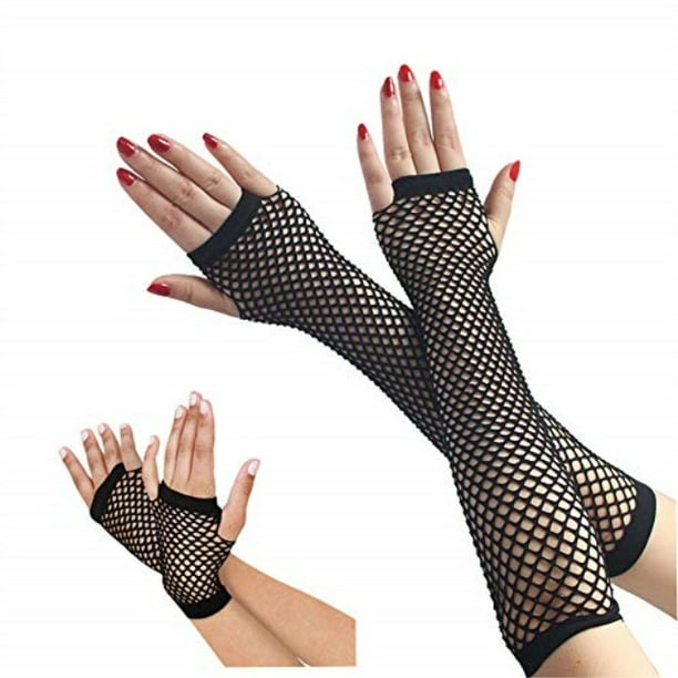 80s gloves for women and girls in theme party costume