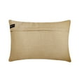 thumbnail image 3 of Handmade Beige 12"x14" (30x35 cm) Lumbar Pillow Cover, Linen & Jute Patchwork Oblong Pillow, Solid Color Pattern Contemporary Style - Sabrina Beige, 3 of 3