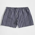 thumbnail image 3 of Short De Playa Para Hombre Ndbuld Men Fashion Casual Drawstring Elastic Stripe Printing Design Beach Shorts Dark Blue XL, 3 of 6