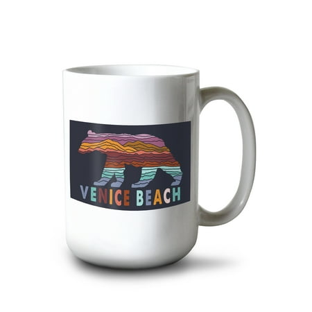 

Lantern Press 15 fl oz Ceramic Mug Venice Beach California Bear Wander More Collection Dishwasher & Microwave Safe