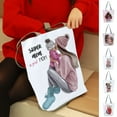 thumbnail image 2 of HEVIRGO Big Capacity Washable Foldable Shoulder Pouch Cute Mom Baby Print Tote Pouch for Work, 2 of 10