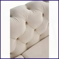 thumbnail image 2 of Modern Chesterfield Tufted Velvet Sofa - 84.25''W Cream Living Room Couch with Gold Legs, 2 of 13