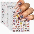 thumbnail image 1 of Sevgob 12 hojas de stickers para uñas 5D de fútbol Mundial, 1 of 1