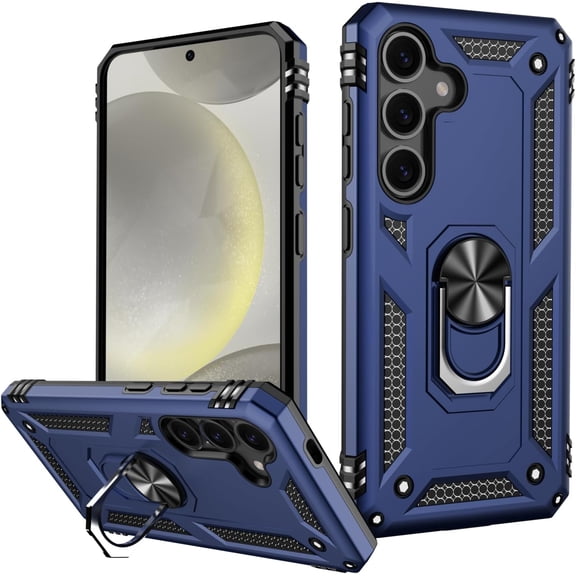 REQO for Galaxy S25 Case(Not for S25 Plus or Ultra),Military Grade Shockproof Heavy Duty Protective Phone Case Pass 16ft Drop Test with Magnetic Kickstand Car Holder for Samsung Galaxy S25