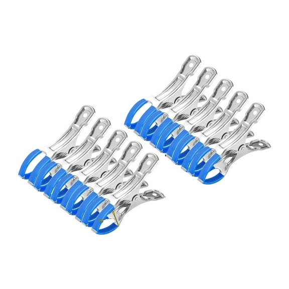 10Pcs Windproof Pools cover Clip Stainless Steel Hanger Spring Clamps Fasteners with Plastic Handles Easy to Use