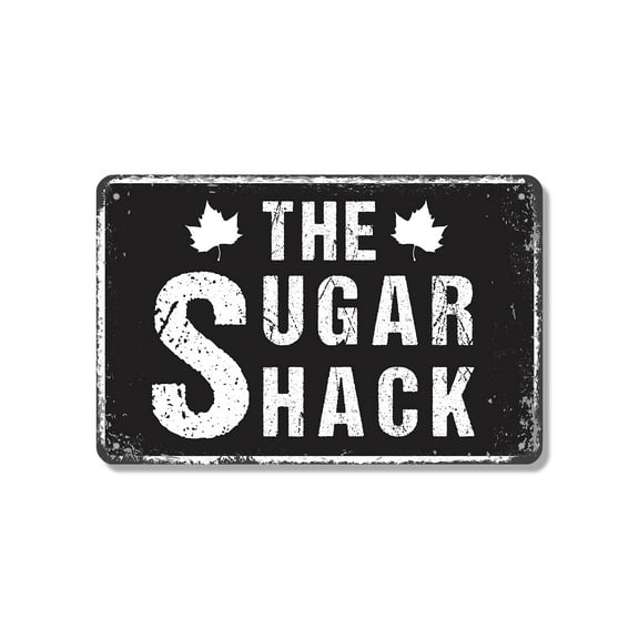 The Sugar Shack (2 Pack) 7 Inch x 10 Inch Novelty Aluminum Metal Sign Hot Griddle Sweet Syrup Weatherproof Perfect for Cabins Kitchens Breakfast Nooks Fun Gift for Maple Fans Pancake