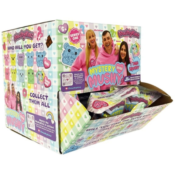 MushyKinz Squishy Collectible Figure Single Mystery Box (24 Packs)