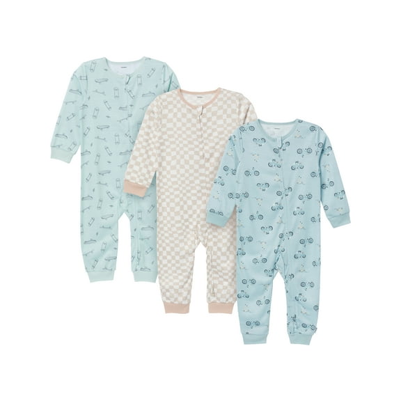 Gerber Toddler Neutral One-Piece Footless Sleepers, 3-Pack, Sizes 12 Months - 5T