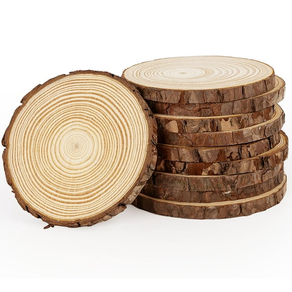 Láminas de madera de pino natural ilauke, 10 unidades, 12 a 13 cm, sin acabado