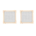 thumbnail image 2 of Dazzlingrock Collection Round White Diamond Square Shape Hip Hop Pushback Stud Earrings for Unisex (0.25 ctw, Color I-J, Clarity I1-I2) in 14K Rose Gold, 2 of 5