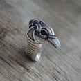 thumbnail image 4 of Gothic Vintage Punk Raven Men's Ring Men, 4 of 5