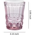 thumbnail image 2 of Gala Houseware Colored Water Glasses 6-Piece Set, 7.5 oz Premium Heavy Whiskey/Highball Tumbler, Solid Glass Color (Pink), 2 of 4