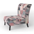 thumbnail image 3 of Designart « Angles Transcendants en Rose I » Fauteuil d'Appoint Rembourré Rose Transcendant - Fauteuil Moderne pour Salon, 3 of 7