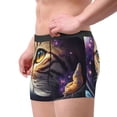 thumbnail image 2 of Honeii Astronaut Cat Men's Underwear Boxer Briefs Pack, ComfortSoft Boxer Brief for Men, Moisture-Wicking Breathable-Large, 2 of 5