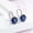 blue, variant on Women 925 Silver Cubic Zirconia Hoop Huggie Ear Buckle Earrings 7 Color-red