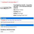 thumbnail image 2 of Front Right Door Handle - Compatible with 2007 - 2014 Chevy Silverado 2500 HD 2008 2009 2010 2011 2012 2013, 2 of 2