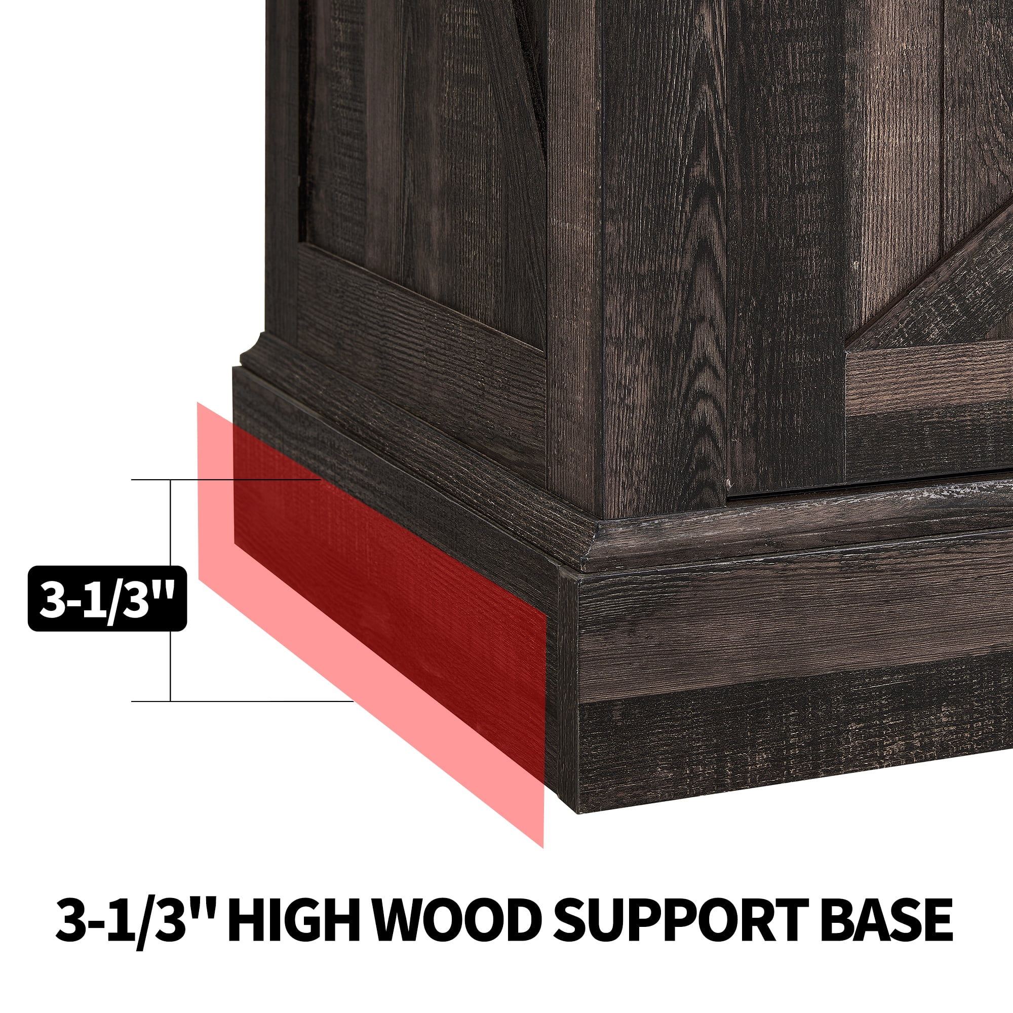OKD Farmhouse TV Stand for TVs up to 70", Rustic Console Entertainment Center Television Table with Adjustable Shelf for liveing Room, Dark Rustic Oak