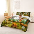 thumbnail image 3 of Catabedysis Retro Camper Bedding,Camp Life Print Duvet Cover Full For Boys,Multicolor,Polkadot Reversible,3 Pieces,1 Duvet Cover and 2 Pillowcases, 3 of 6