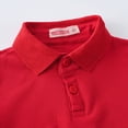 thumbnail image 6 of NIEWTR School Uniform Polo Shirts for Boys Button Closure Short Sleeve Tops Classic Fit Casual Shirts（Red,7-8 Years), 6 of 9
