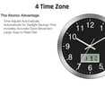 thumbnail image 5 of 12Inch Wall Clock with Digital Date, Week & Indoor Temp - Battery Operated Clock, Auto Sets,Easy to Read, 5 of 6