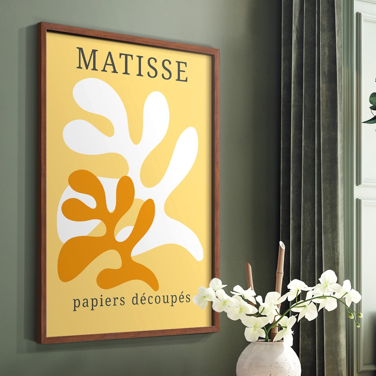 Matisse CCCLVII in Brown Solid Wood 22 x 28 Framed Print