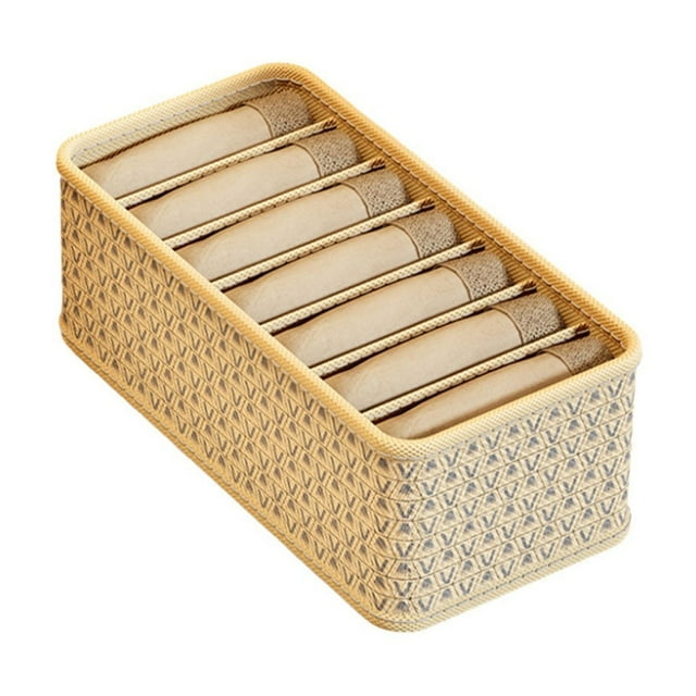 Boîte de Rangement Multifonctionnelle Beige Style Tiroir pour sous-Vêtements et Chaussettes