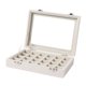 thumbnail image 2 of Caja de joyería de terciopelo, bandeja organizadora para anillos y pendientes, bandeja organizadora para guardar joyas. 24 cuadrículas, 2 of 9