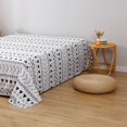thumbnail image 3 of 4 Piece Bed Sheet Set King Size ,100% Microfiber White Geometric Printed , Lightweight Wrinkle Resistant Deep Pocket Fitted Sheet Sets, 3 of 6