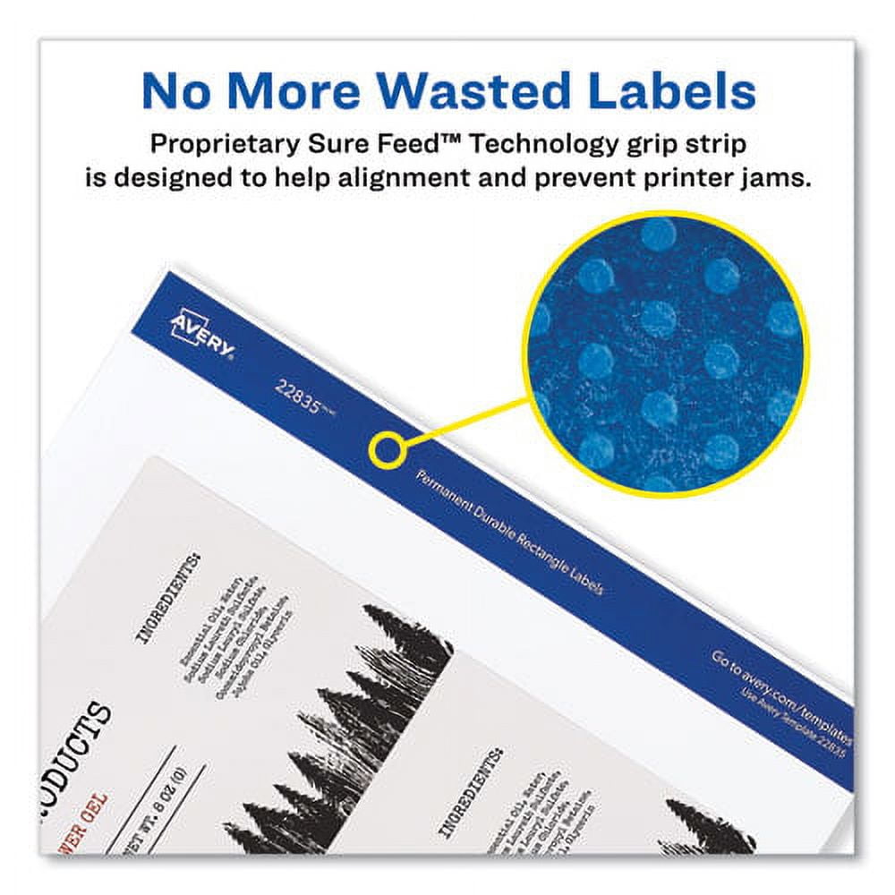Durable Water-Resistant Wraparound Labels W/ Sure Feed, 3 1/4 X 7 3/4, 16/pk | Bundle of 10 Packs
