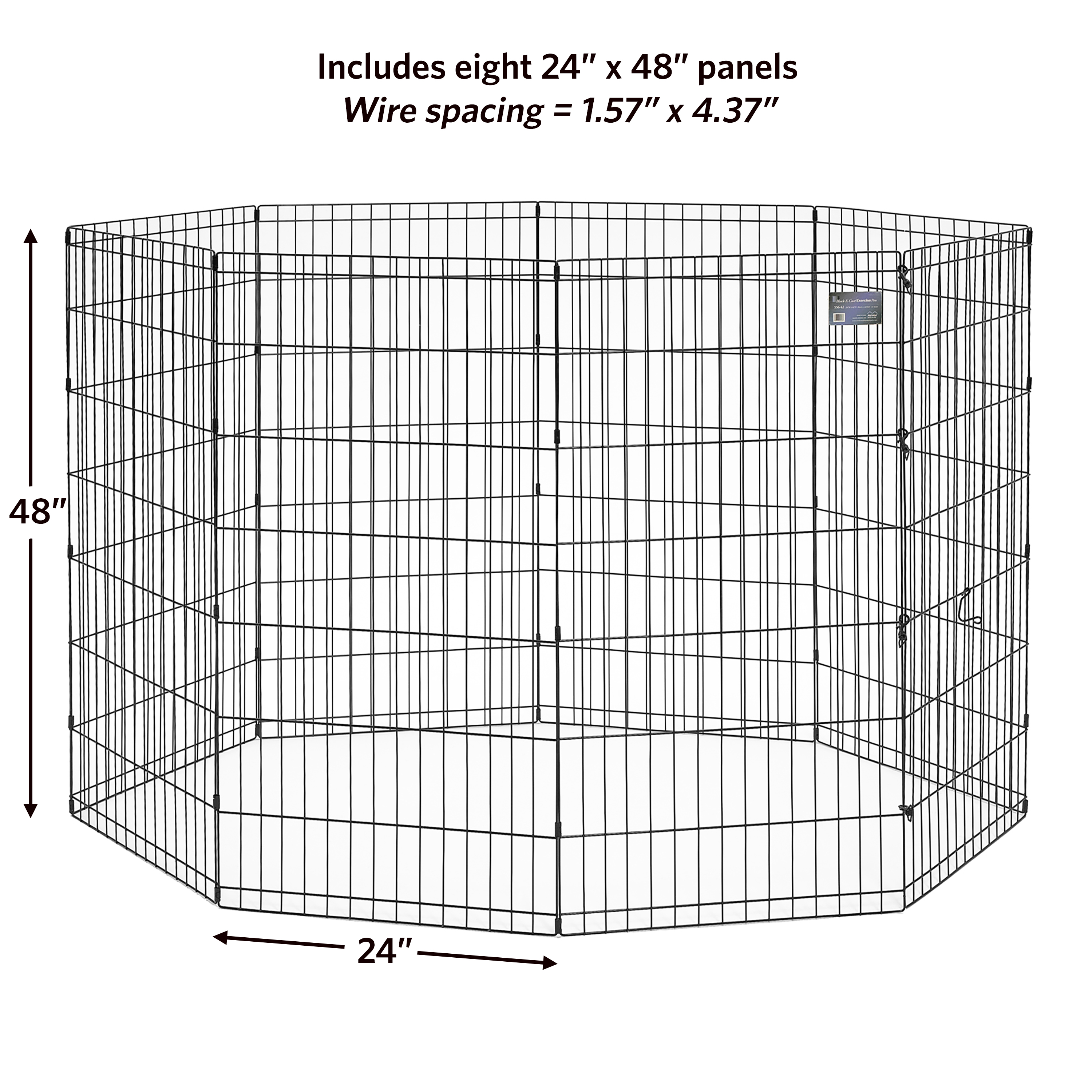 MidWest Foldable Metal Exercise Pet Dog Playpen, without Door, 48"H - image 3 of 8