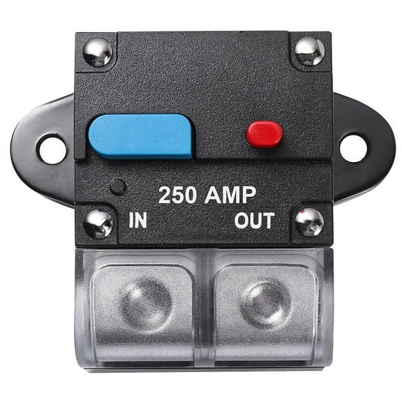 250 Amp High Marine Rated Circuit Breaker for Boat Trolling Motor with Manual Reset Switch, Water Proof, 12V- 48V DC